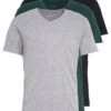 Pier One3 PACK - T-shirt - Bas - Black, Grey, Green -Macys Butik 52134d96565747c2b7ae7569c6f97bb0