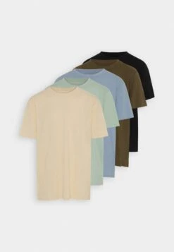 Pier One5 PACK - T-shirt - Bas - Mint/off-white/khaki -Macys Butik 5b5778993dfc4612b1bc7d2cac39f5f3