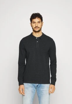 Pier OneLONG SLEEVE 2 PACK - Piké - Dark Grey/khaki -Macys Butik 61c36d2fe9404d06a651873e3825e3f3