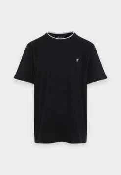 Pier OnePIQUE EMBRO DETAIL - T-shirt - Bas - Black