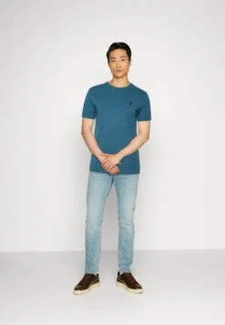 Pier One5 PACK - T-shirt - Bas - Mottled Blue/light Green/off-white