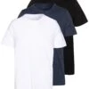 Pier One3 PACK - T-shirt - Bas - Black/white/blue -Macys Butik 9a7be9f8e1a446199ff4f3bca527601a