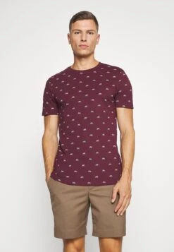Pier OneT-shirt Med Print - Bordeaux