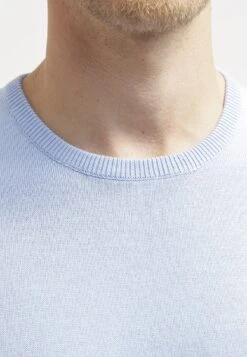 Pier OneBASIC CREWNECK - Stickad Tröja - Light Blue -Macys Butik b041e581fd1148bba0db07cb588bf608