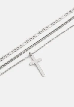 Pier OneUNISEX 3 PACK - Halsband - Silver-coloured -Macys Butik b1843abc9ff74b508910d3d2e2c55725