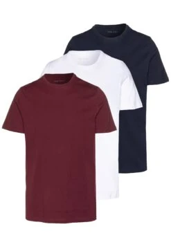 Pier One3 PACK - T-shirt - Bas - White/dark Blue/red