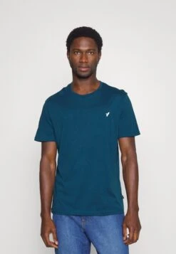 Pier One5 PACK - T-shirt - Bas - White/blue/stone -Macys Butik b839b6722acb4810893aab216141f42b