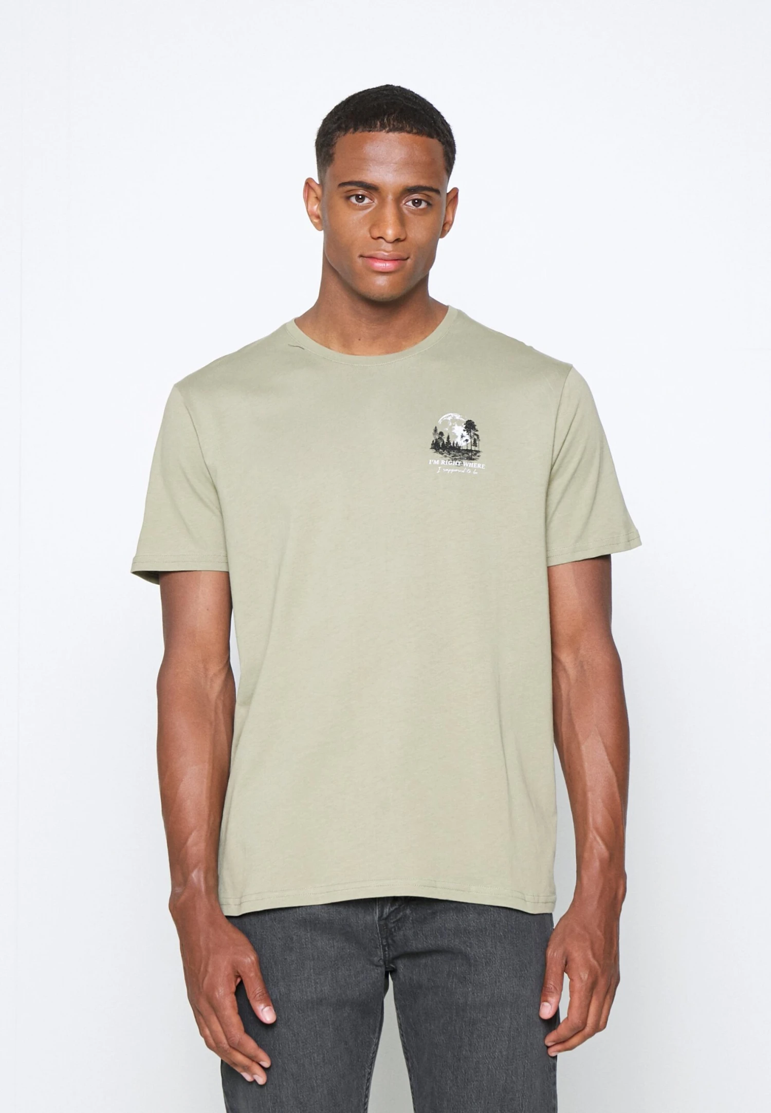 Pier OneMOON SCENE GRAPHIC T-SHIRT - T-shirt Med Print - Olive 6 Pier OneMOON SCENE GRAPHIC T-SHIRT - T-shirt Med Print - Olive - Bild 4