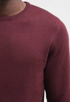 Pier OneBASIC CREWNECK - Stickad Tröja - Bordeaux -Macys Butik d715837f4bae40fc8cff240ff173ecfa
