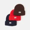 Pier OneUNISEX 3 PACK - Mössa - Brown, Dark Blue, Red