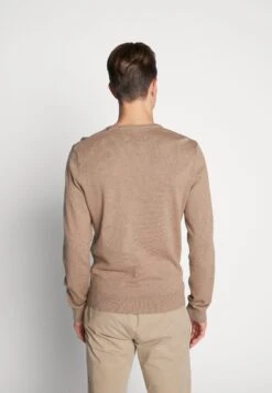 Pier OneBASIC CREWNECK - Stickad Tröja - Mottled Beige -Macys Butik e45875b79af34307b546bc88a1571a7e