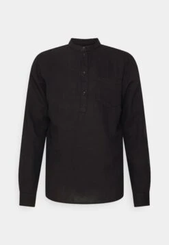 Pier OneLINEN COTTON MIX 2 PACK - Skjorta - White/black -Macys Butik f5232f1e8c48481f89ee6709ae44e911